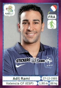 Sticker Adil Rami - UEFA Euro Poland-Ukraine 2012. Deutschland edition n. 465 - Panini