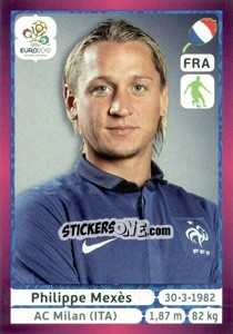 Sticker Philippe Mexès - UEFA Euro Poland-Ukraine 2012. Deutschland edition n. 466 - Panini