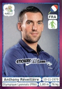 Sticker Anthony Réveillère - UEFA Euro Poland-Ukraine 2012. Deutschland edition n. 468 - Panini