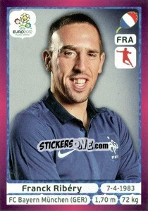 Sticker Franck Ribéry - UEFA Euro Poland-Ukraine 2012. Deutschland edition n. 474 - Panini