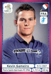 Sticker Kevin Gameiro - UEFA Euro Poland-Ukraine 2012. Deutschland edition n. 478 - Panini