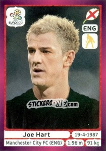 Sticker Joe Hart - UEFA Euro Poland-Ukraine 2012. Deutschland edition n. 490 - Panini