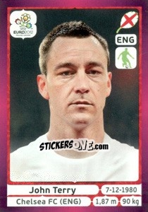 Sticker John Terry - UEFA Euro Poland-Ukraine 2012. Deutschland edition n. 492 - Panini