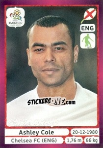 Sticker Ashley Cole - UEFA Euro Poland-Ukraine 2012. Deutschland edition n. 493 - Panini
