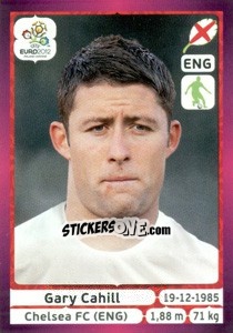 Sticker Gary Cahill - UEFA Euro Poland-Ukraine 2012. Deutschland edition n. 495 - Panini