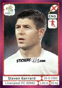 Sticker Steven Gerrard - UEFA Euro Poland-Ukraine 2012. Deutschland edition - Panini