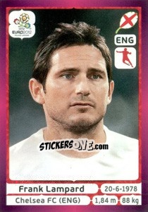 Sticker Frank Lampard - UEFA Euro Poland-Ukraine 2012. Deutschland edition n. 500 - Panini