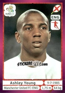 Sticker Ashley Young - UEFA Euro Poland-Ukraine 2012. Deutschland edition n. 503 - Panini