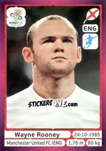 Sticker Wayne Rooney - UEFA Euro Poland-Ukraine 2012. Deutschland edition n. 509 - Panini
