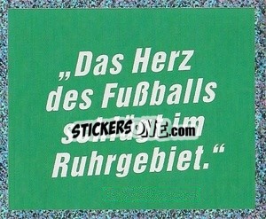 Sticker Das Herz des Fußballs schlägt im Ruhrpott - Pöhler, Typen, Zauberer!
 - Juststickit