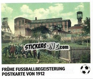 Sticker Frühe Fussballbegeisterung - Postkarte 1912