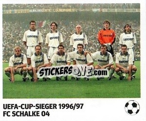 Sticker UEFA-Cup-Sieger 1996/97 - FC Schalke 04 - Pöhler, Typen, Zauberer!
 n. 7 - Juststickit