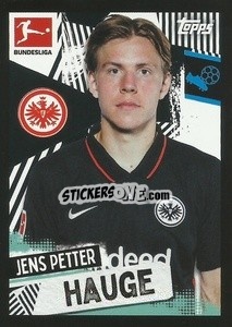 Sticker Jens Petter Hauge - German Football Bundesliga 2021-2022
 - Topps
