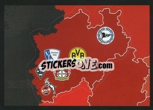 Sticker Wappen - Landkarte Nordrhein-Westfalen - German Football Bundesliga 2021-2022
 - Topps