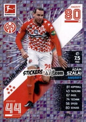 Sticker Ádám Szalai - German Fussball Bundesliga 2021-2022. Match Attax Extra
 - Topps