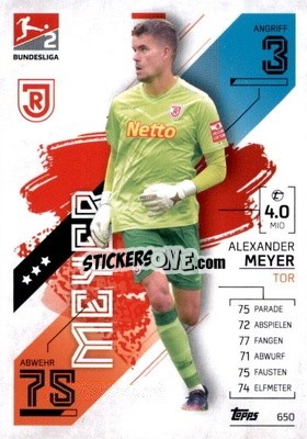 Sticker Alexander Meyer - German Fussball Bundesliga 2021-2022. Match Attax Extra
 - Topps