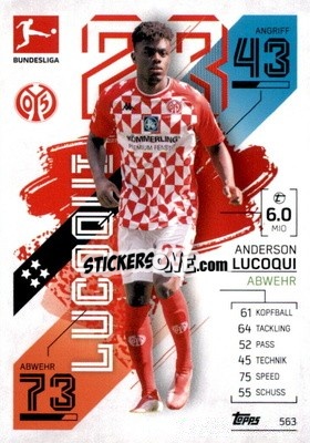 Sticker Anderson Lucoqui - German Fussball Bundesliga 2021-2022. Match Attax Extra
 n. 563 - Topps