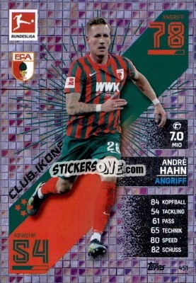 Sticker André Hahn - German Fussball Bundesliga 2021-2022. Match Attax Extra
 n. 451 - Topps