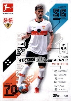 Sticker Atakan Karazor - German Fussball Bundesliga 2021-2022. Match Attax Extra
 - Topps
