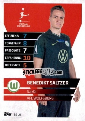 Sticker Benedikt Saltzer – Salz0r - German Fussball Bundesliga 2021-2022. Match Attax Extra
 n. ES-26 - Topps