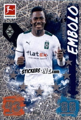 Sticker Breel Embolo - German Fussball Bundesliga 2021-2022. Match Attax Extra
 n. 580 - Topps
