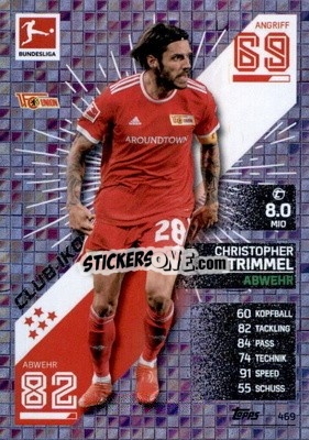Sticker Christopher Trimmel - German Fussball Bundesliga 2021-2022. Match Attax Extra
 n. 469 - Topps