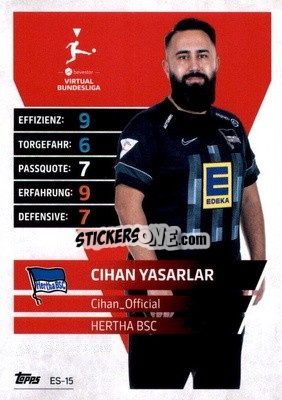 Cromo Cihan Yasarlar – Cihan_Official - German Fussball Bundesliga 2021-2022. Match Attax Extra
 - Topps
