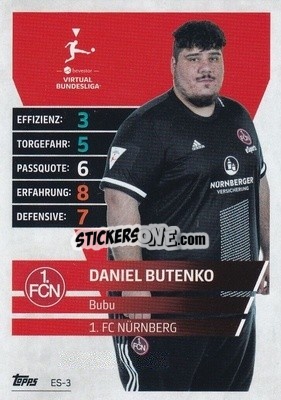 Sticker Daniel Butenko – Bubu - German Fussball Bundesliga 2021-2022. Match Attax Extra
 - Topps