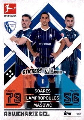 Sticker Danilo Soares / Vassilios Lampropoulos / Erhan Mašović - German Fussball Bundesliga 2021-2022. Match Attax Extra
 n. 486 - Topps