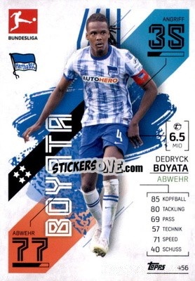 Sticker Dedryck Boyata - German Fussball Bundesliga 2021-2022. Match Attax Extra
 n. 456 - Topps