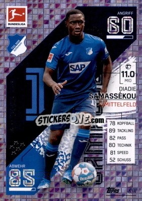 Sticker Diadie Samassékou - German Fussball Bundesliga 2021-2022. Match Attax Extra
 n. 534 - Topps