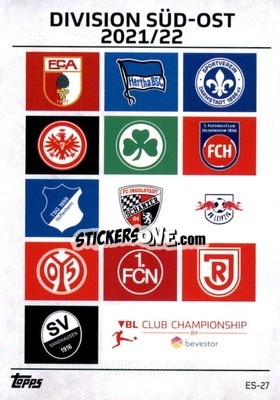 Sticker Division Süd-Ost 2021/22 - German Fussball Bundesliga 2021-2022. Match Attax Extra
 - Topps