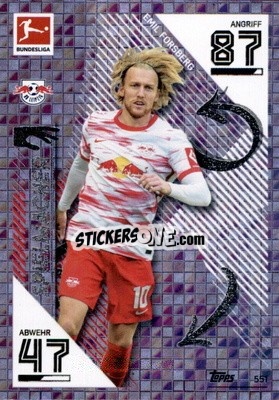 Sticker Emil Forsberg - German Fussball Bundesliga 2021-2022. Match Attax Extra
 - Topps