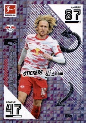 Sticker Emil Forsberg - German Fussball Bundesliga 2021-2022. Match Attax Extra
 n. 551 - Topps
