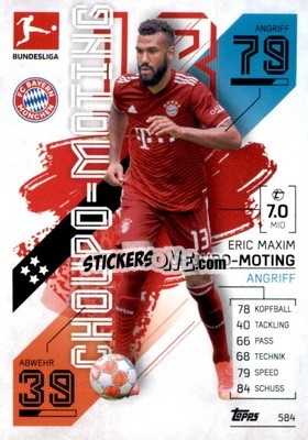 Sticker Eric Maxim Choupo-Moting - German Fussball Bundesliga 2021-2022. Match Attax Extra
 n. 584 - Topps