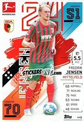 Sticker Fredrik Jensen - German Fussball Bundesliga 2021-2022. Match Attax Extra
 - Topps