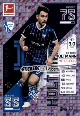 Sticker Gerrit Holtmann - German Fussball Bundesliga 2021-2022. Match Attax Extra
 n. 489 - Topps