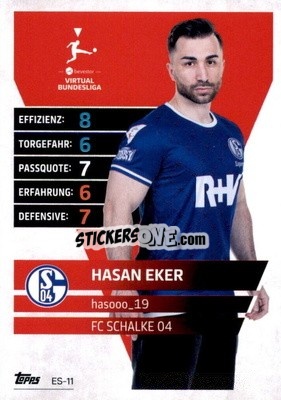 Sticker Hasan Eker – hasooo_19 - German Fussball Bundesliga 2021-2022. Match Attax Extra
 n. ES-11 - Topps