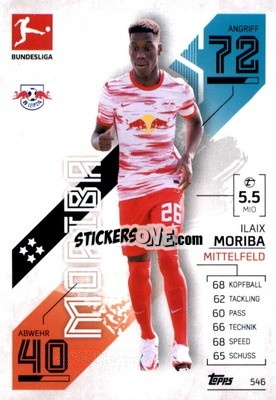 Sticker Ilaix Moriba - German Fussball Bundesliga 2021-2022. Match Attax Extra
 n. 546 - Topps