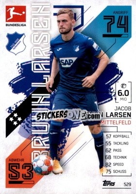 Sticker Jacob Bruun Larsen - German Fussball Bundesliga 2021-2022. Match Attax Extra
 - Topps
