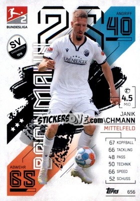 Sticker Janik Bachmann - German Fussball Bundesliga 2021-2022. Match Attax Extra
 - Topps