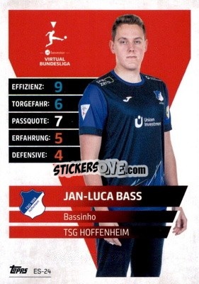 Figurina Jan-Luca Bass – Bassinho - German Fussball Bundesliga 2021-2022. Match Attax Extra
 - Topps