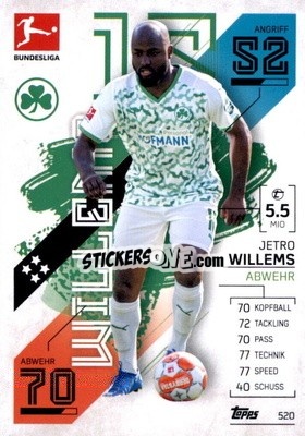 Sticker Jetro Willems - German Fussball Bundesliga 2021-2022. Match Attax Extra
 - Topps