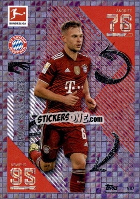 Sticker Joshua Kimmich - German Fussball Bundesliga 2021-2022. Match Attax Extra
 n. 587 - Topps