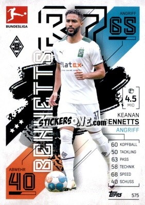 Sticker Keanan Bennetts - German Fussball Bundesliga 2021-2022. Match Attax Extra
 - Topps