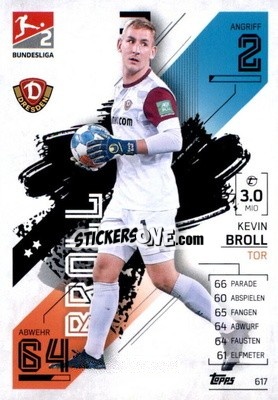 Figurina Kevin Broll - German Fussball Bundesliga 2021-2022. Match Attax Extra
 - Topps