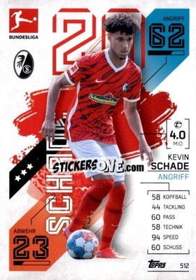 Sticker Kevin Schade - German Fussball Bundesliga 2021-2022. Match Attax Extra
 n. 512 - Topps