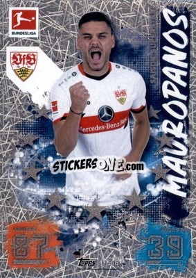 Sticker Konstantinos Mavropanos - German Fussball Bundesliga 2021-2022. Match Attax Extra
 n. 598 - Topps
