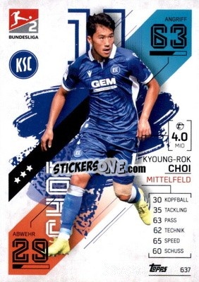 Sticker Kyoung-rok Choi - German Fussball Bundesliga 2021-2022. Match Attax Extra
 - Topps