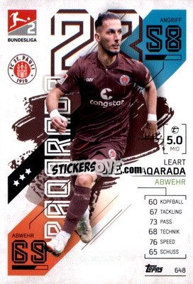 Figurina Leart Paqarada - German Fussball Bundesliga 2021-2022. Match Attax Extra
 - Topps